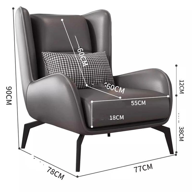Leather Feet Living Room Chairs Contemporain Sofa Lazy Floor Living Room Chairs Italian Single Transat Prefabricada Furniture - Pacisia