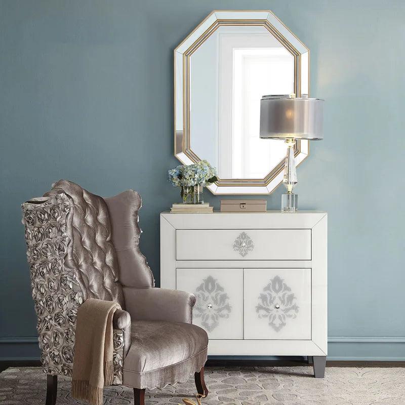Gold Frame Hanging Mirrors Makeup Bedroom Large Korean Mirrors Irregular Aesthetic Espelhos Decorativos Home Accessories - Pacisia