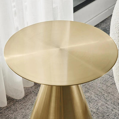 italian design stainless steel modern coffee table luxury round tables gold side table for living room furniture - Pacisia