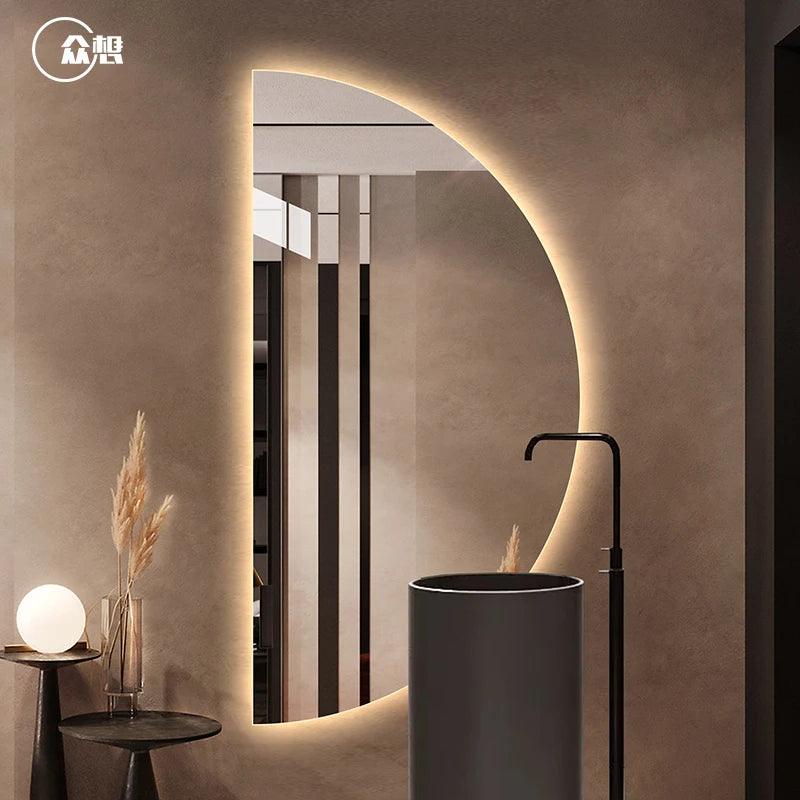 Led Lighted Makeup Full Body Mirror Bathroom Decorative Multifunct Dressing Large Mirror Bedroom Nordic Espejo Aumento Decor - Pacisia