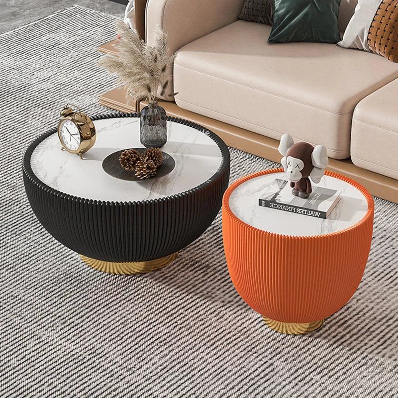 Flower Coffe Small Table Round Nordic Coffee Dressing Living Room Modern Table Luxury Mesa De Centro De Sala Home FurnitureLJYXP - Pacisia