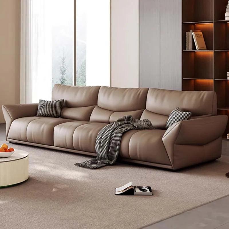 Genuine Leather Sofas Living Room Luxury Modern Elegant Sofa Minimalist Puff Salas Y Sofas Muebles Modernos Nordic Furniture - Pacisia