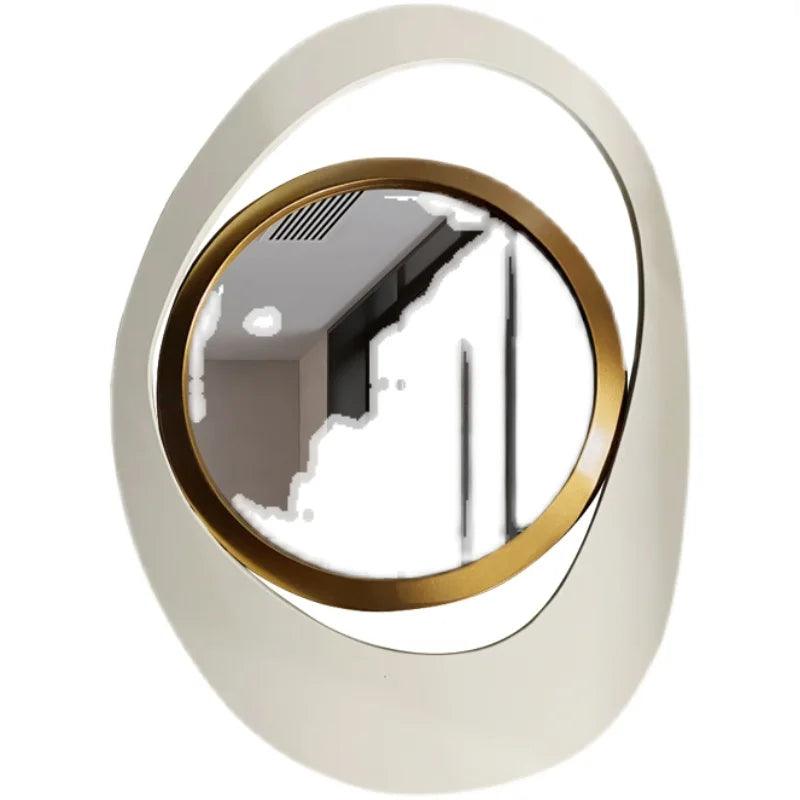 Bedroom Irregular Decorative Mirrors Wall Luxury Golden Wavy Decorative Mirrors Nordic Espejos Cuerpo Entero House Decoration - Pacisia