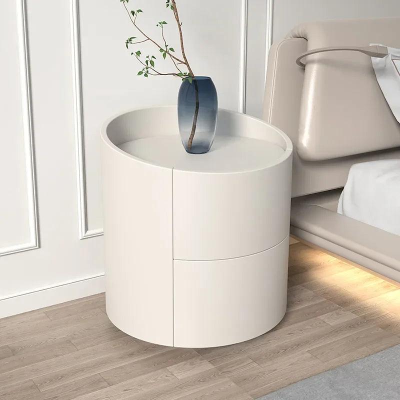 Italian White Nightstands Design Wooden Dresser Luxury Drawers Bedroom Bedside Table Space Saving Table De Chevet Home Furniture - Pacisia