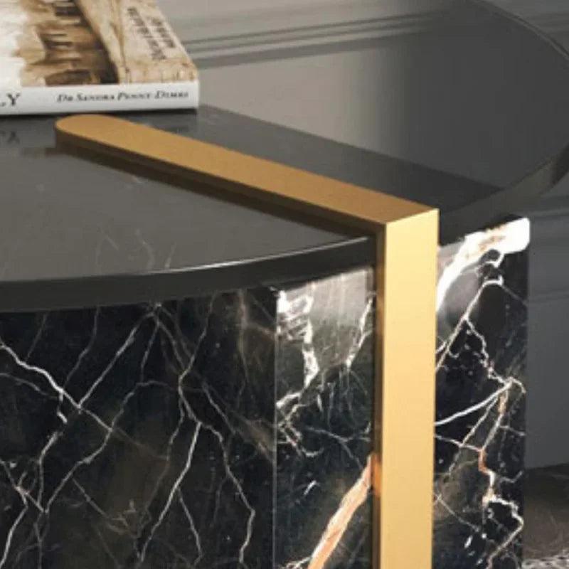 Italy Luxury Coffee Table Modern Unique Marble Round Transparent Glass Coffee Tables Corner Moveis Para Casa Bedroom Furniture - Pacisia