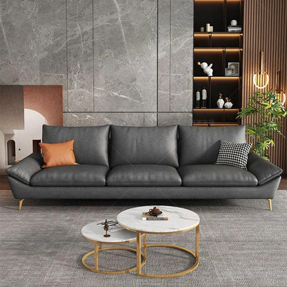 Longue Leather Relax Sofa Living Room Minimalist Luxury Sectional Modern Sofa Adults Designer Divani Soggiorno Home Furniture - Pacisia