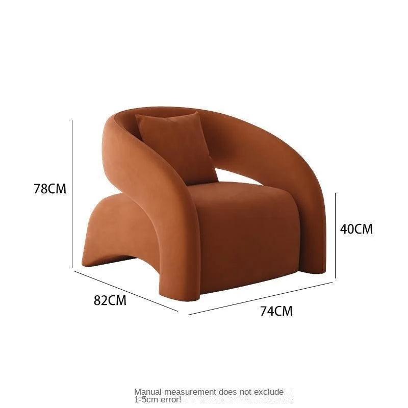 Casual Fabric Single Sofa Nordic Simple Living Room Furniture With Armrest And Backrest Lounge Chair Modern Leisure Sofa Chair - Pacisia