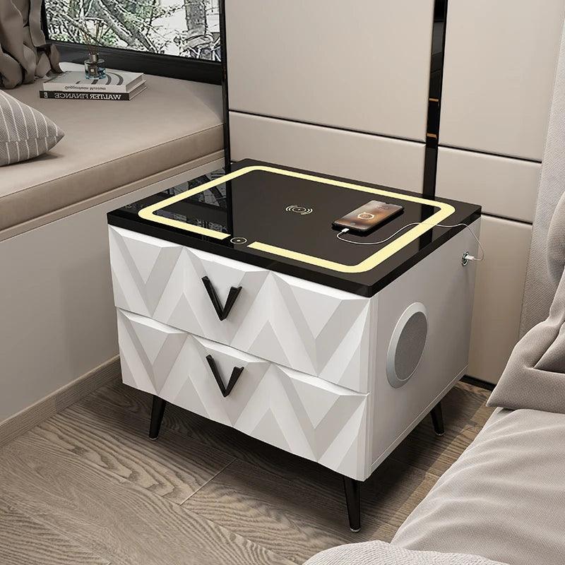 Auxiliary Bed Side Table Smart Charging Multifunctional Storage Table Comfortable Simple Cassettiera Camera Da Letto Furniture - Pacisia