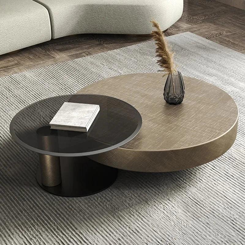 Round Luxury Coffee Tables Metal Minimalist Living Room Modern Coffee Tables Design Nordic Tavolino Da Salotto Home Furniture - Pacisia