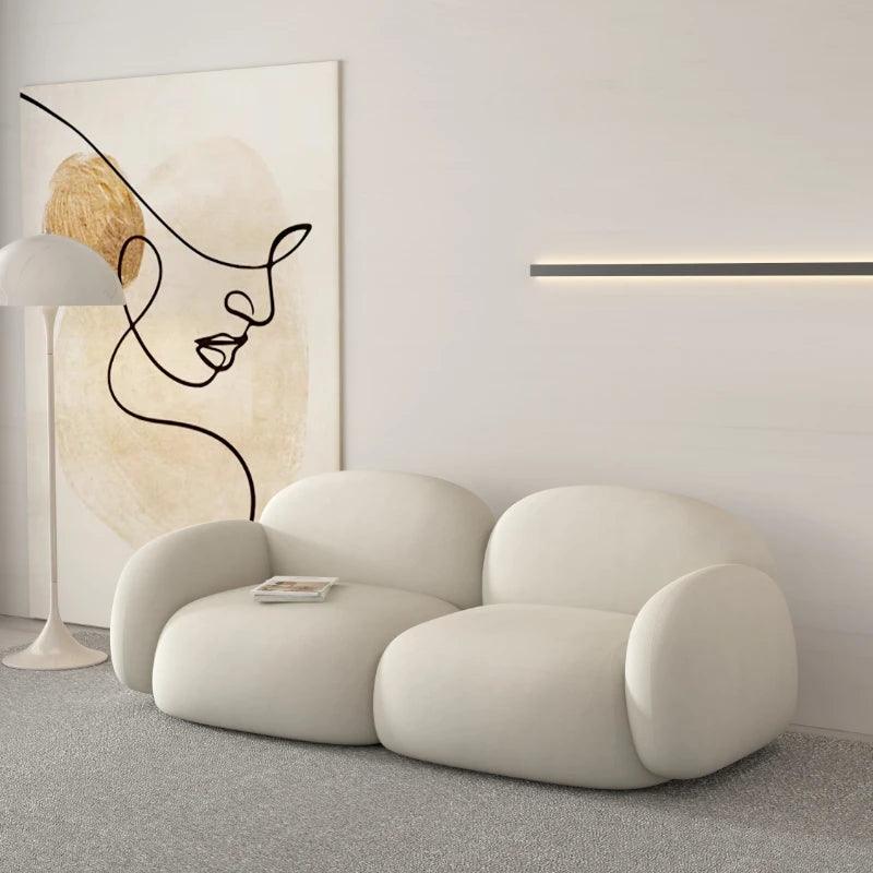 White Nordic Lazy Sofa Chair Unique Relax Cute Designer Loveseat Sofa Chair Living Room Divani Da Soggiorno Apartment Furniture - Pacisia