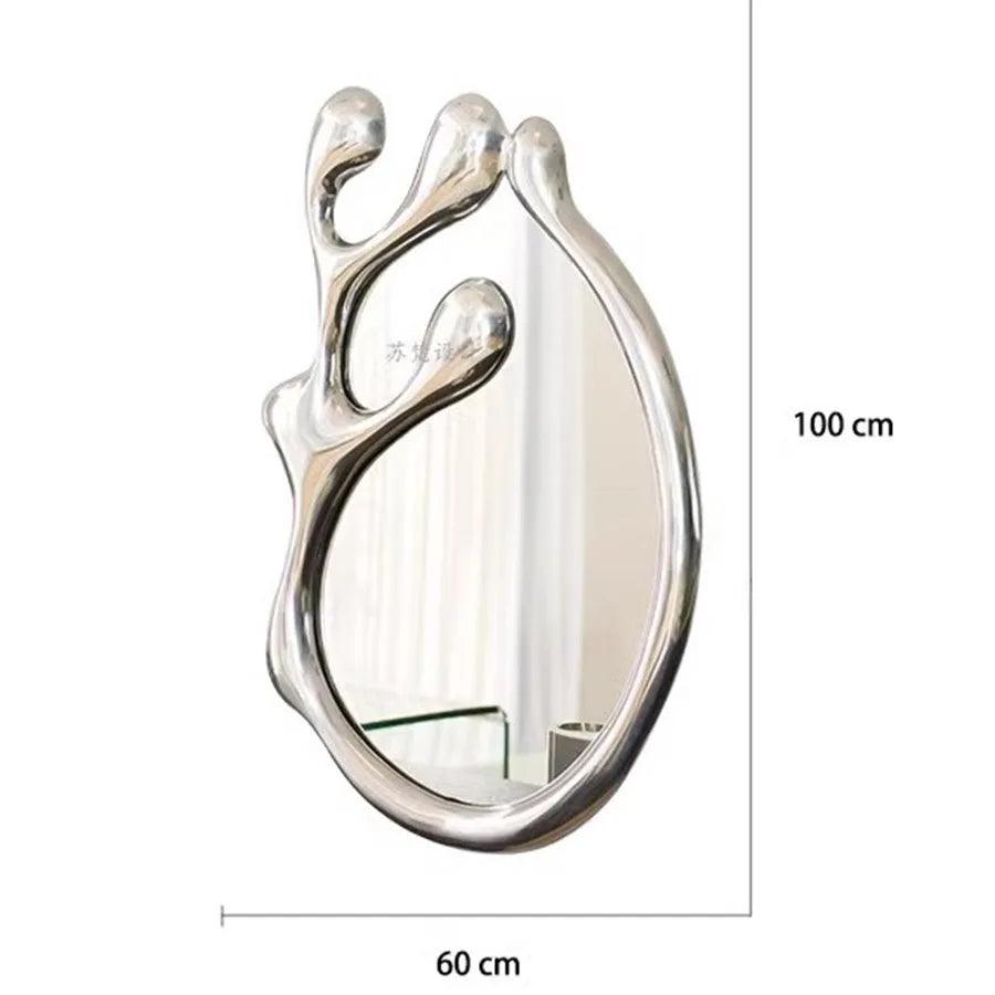 Aesthetic Mirror Decoration Wall Lace Women Makeup Mirror Sheet Big Bathroom Vanity Bedroom Living Room Desk Espejos Home Decor - Pacisia