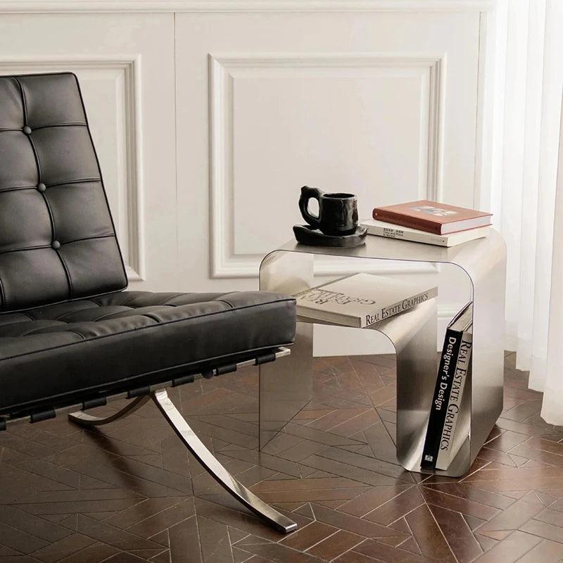 Medieval Minimalist Stainless Bedside Table Side Table Coffee Balcony Kitchen Aesthetic Table Vintage Mesa Centro Hall Furniture - Pacisia