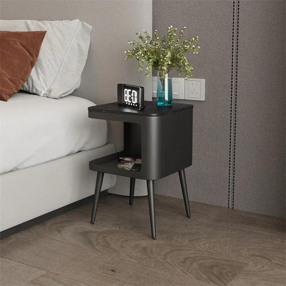 Black Nightstand Side Table Bed Room End Tables Bedroom Dressers Narrow Designer Small Night Muebles Para El Hogar Coffee Low - Pacisia