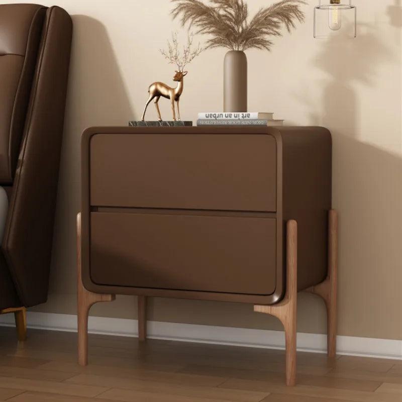 Nordic Wood Bedsides Table Unique Basses Laden Modern Coffee Desk Drawers Nightstands Luxury Mesitas De Noche Trendy Furniture - Pacisia