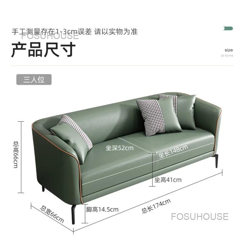 Nordic Simple Living Room Sofas Luxury Living Room Furniture Technology Cloth Modern Single Sofa home Bedroom Leather Small Sofa - Pacisia