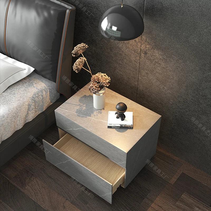 Modern Nightstands Grey Bedside Table Bedroom Drawer Bluetooth Table Mid Century White Muebles Para El Hogar Home Furniture - Pacisia