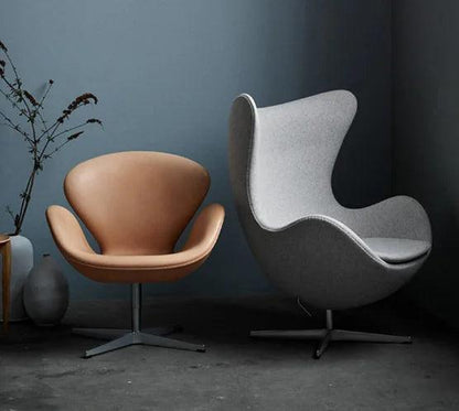 Egg chair, single sofa, leather eggshell chair, glass fiber reinforced plastic designer, leisure ball egg chair - Pacisia