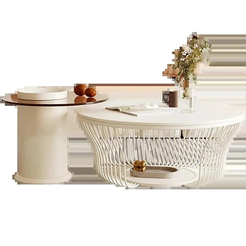 Luxury Round Coffee Tables Modern Living Room Home Unique Coffee Tables Nordic Minimalist Kaffee Tische Garden Furniture Sets - Pacisia