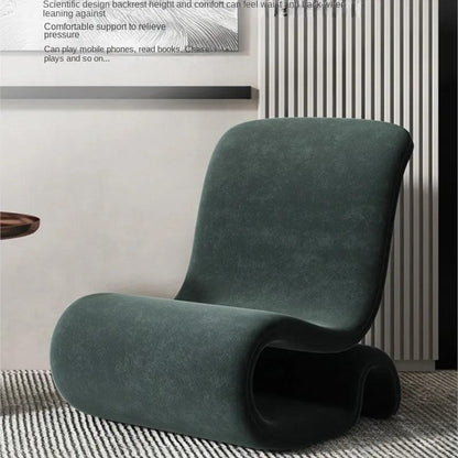 Single Sofa Chair Simple Design Art Modern Reading Light Luxury Metal Italian Minimalist Creative Velvet Lounge Chair - Pacisia