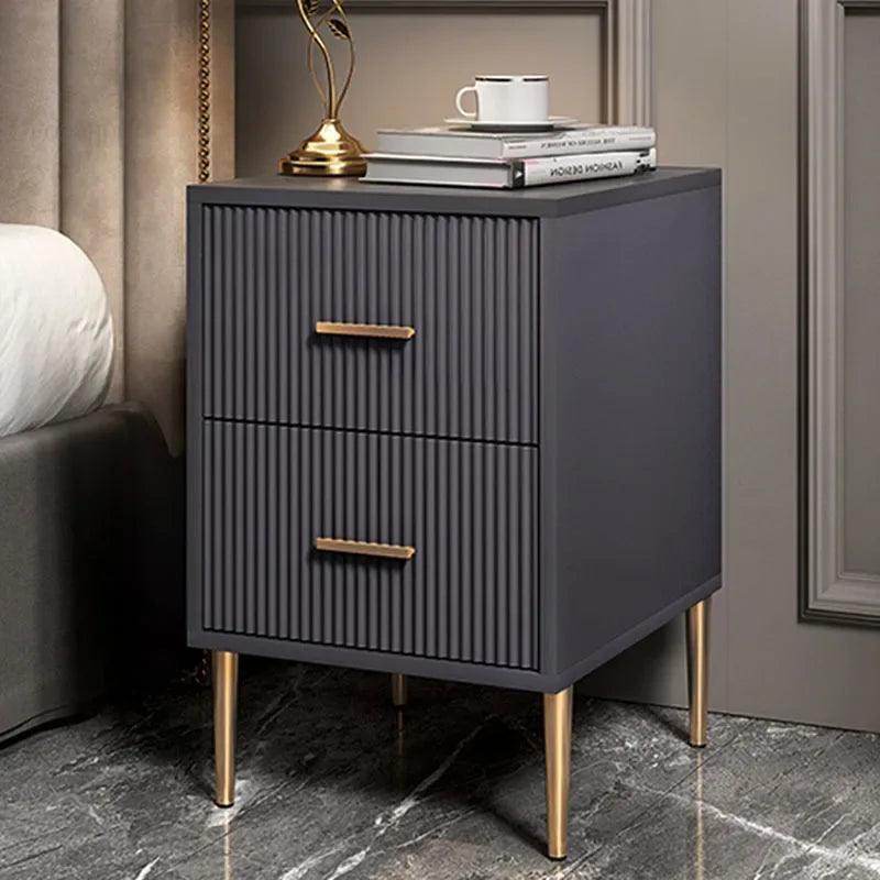 Modern Minimalist Man-made Board Nightstands for Bedroom Furniture Nordic Designer Light Luxury Home Bedroom Mini Nightstand - Pacisia