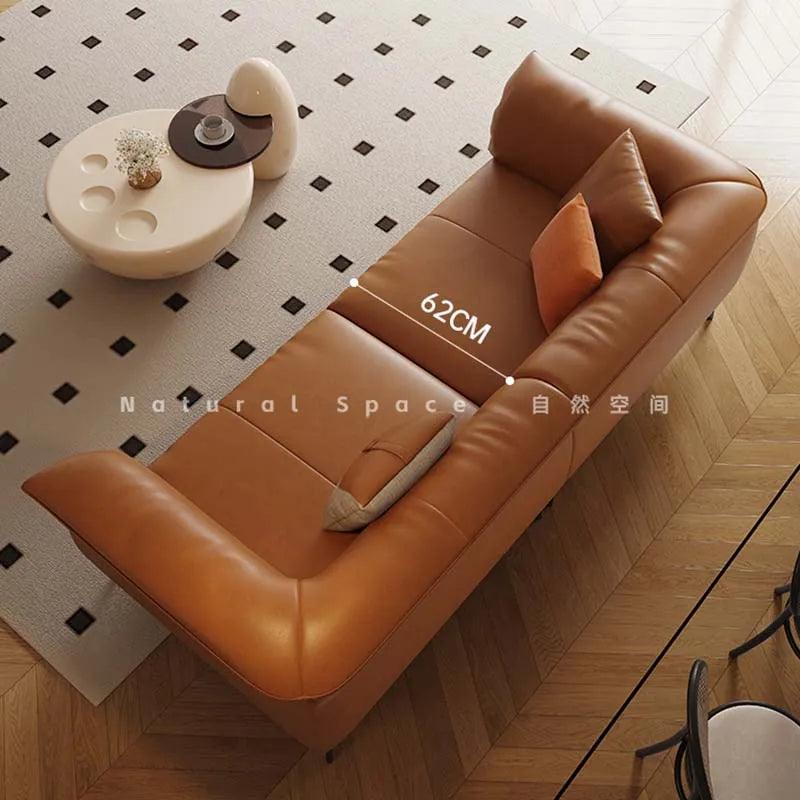 European Living Room Sofas Genuine Leather Lounge Luxury Sofa Apartment Interior Kanapy I Sofy Do Salony Modern Furniture - Pacisia