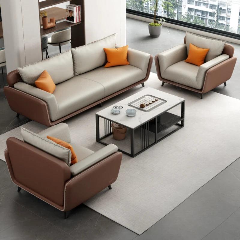 Waterproof Library Living Room Sofas Mid Century Floor Luxury Grande Sofas Anti Slip Armchair Canape Salon Prefabricated House - Pacisia