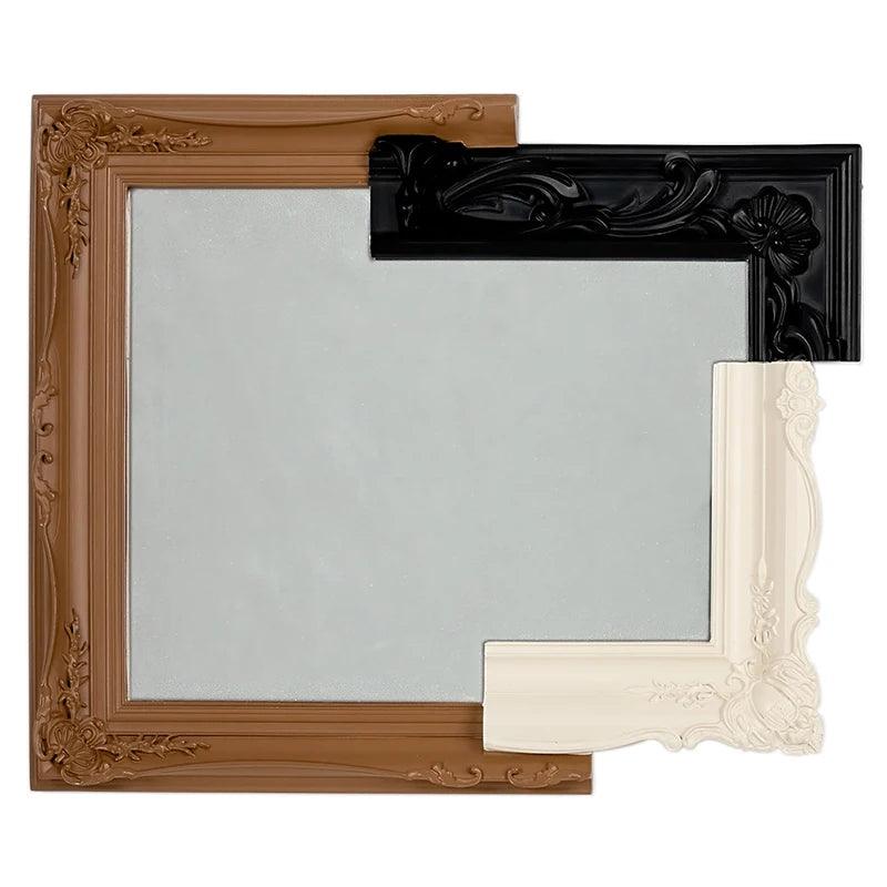 Rectangle Asymmetric Mirrors Design Quality Makeup Aesthetic Mirrors Funky White Dekoracyjne Lustra Home Decoration Accessories - Pacisia