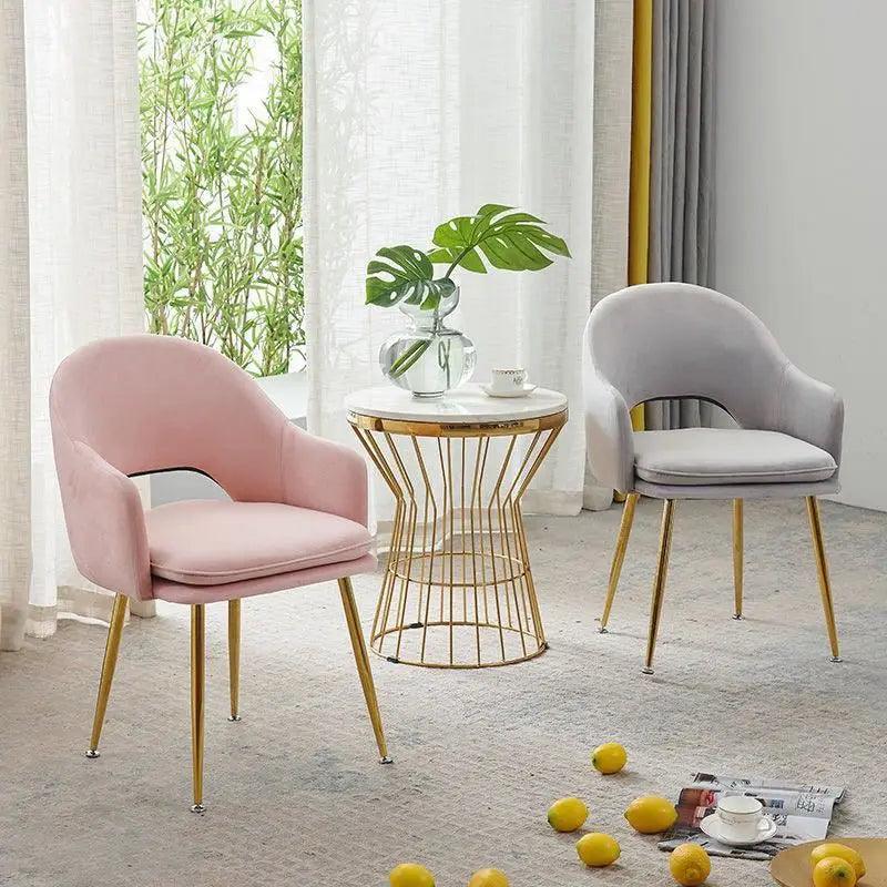 Minimalist Dining chair Home Nordic balcony bedroom desk chair backrest chair Makeup chair Nail leisure chair Modern - Pacisia