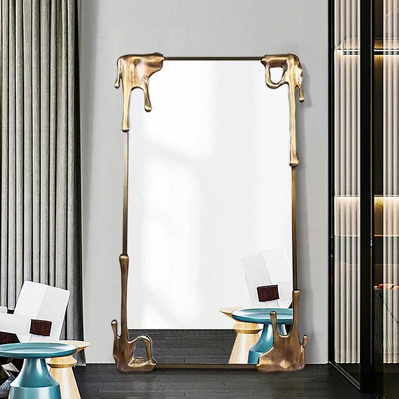 French retro large mirror, special-shaped, light luxury, Internet celebrity wall-mounted vanity mirror, ins style, high-end - Pacisia