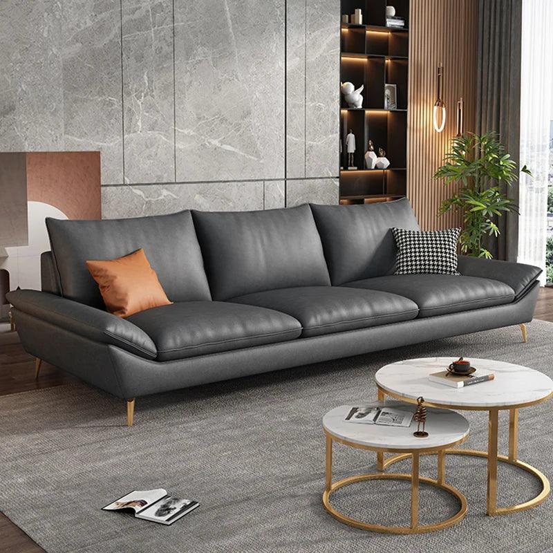 Longue Leather Relax Sofa Living Room Minimalist Luxury Sectional Modern Sofa Adults Designer Divani Soggiorno Home Furniture - Pacisia