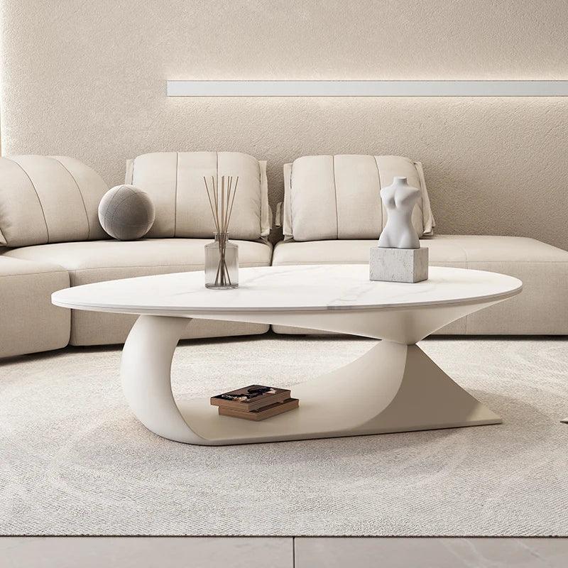 Oval Modern Coffee Table Luxury Irregular Organiser Outdoor Center Coffee Table Mesa Lateral Hotel Mesa Auxiliar Salon Furniture - Pacisia