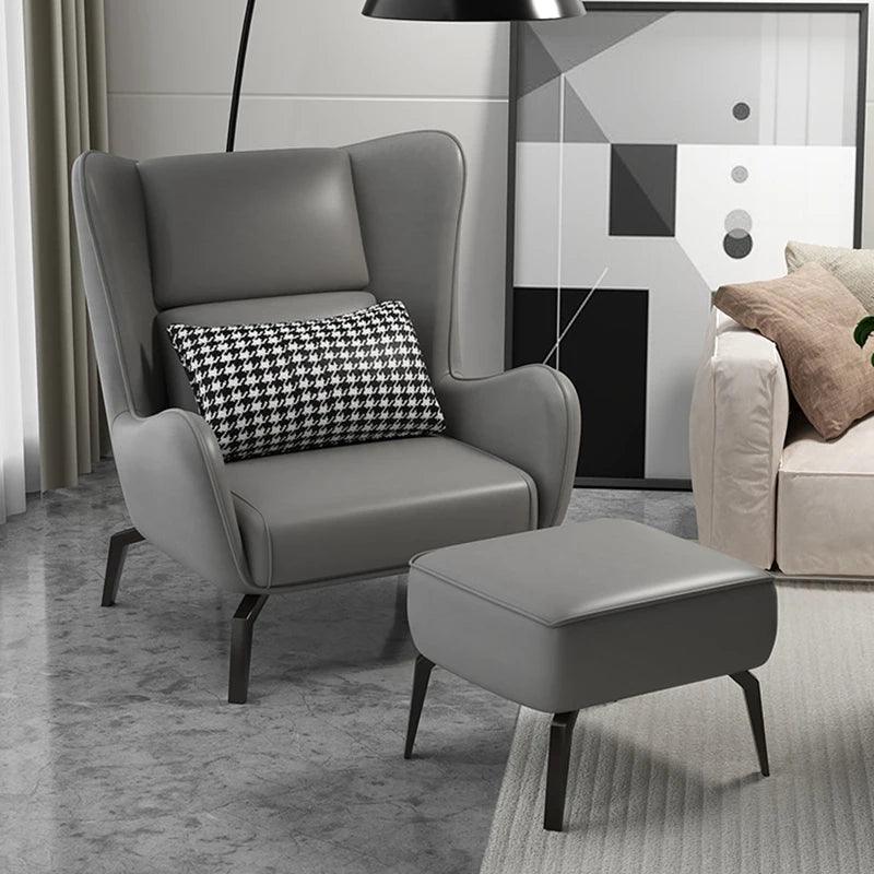 Leather Feet Living Room Chairs Contemporain Sofa Lazy Floor Living Room Chairs Italian Single Transat Prefabricada Furniture - Pacisia