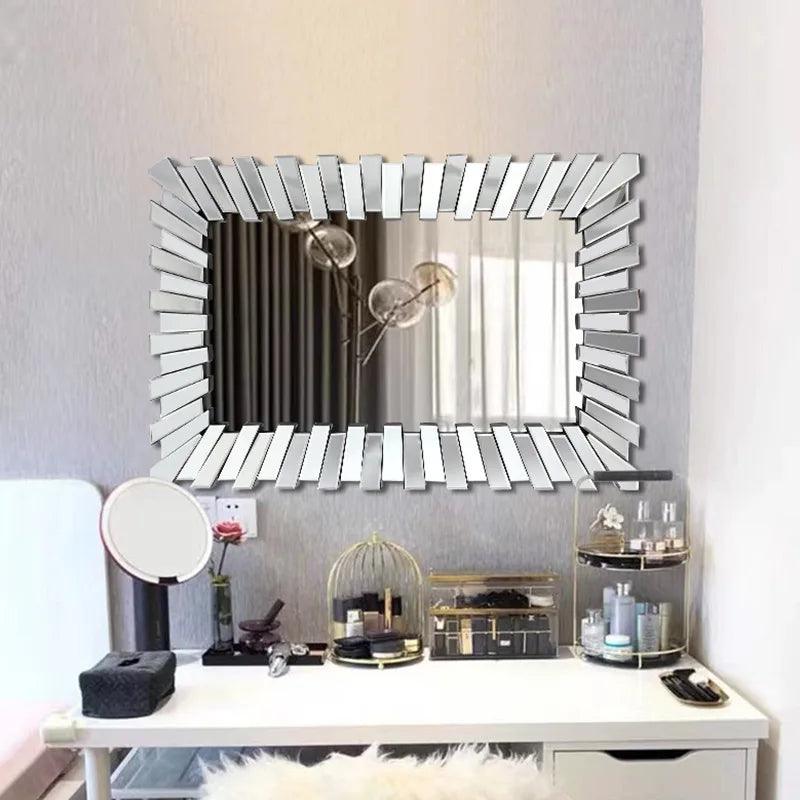 European Rectangular Bathroom Mirror, Living Room, Bedroom, Entryway Home Wall Decoration Mirrors - Pacisia