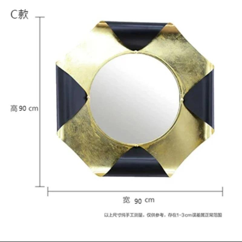 Luxury Irregular Decorative Mirrors Bedroom Wall Golden Decorative Mirrors Girls Aesthetic Espejos Cuerpo Entero Rooms Decorate - Pacisia
