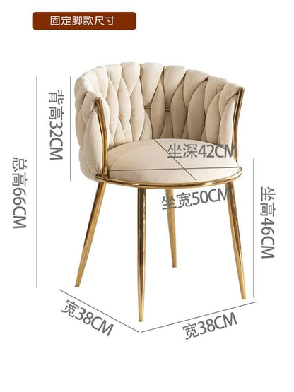 Luxury Makeup Chairs,Home Living Room Dining Chair,Backrest,Bedroom Dressing Table,Stools,Furniture,Nail Beauty Stool Customized - Pacisia