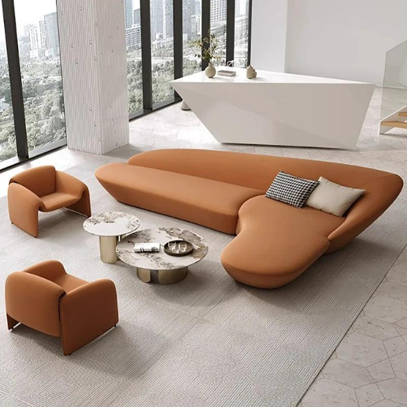 Italian European Sofas Modern Luxury Velvet Lounge Living Room Sofa Office Fabric Wooden Library Sofy Do Salonu Home Decor - Pacisia