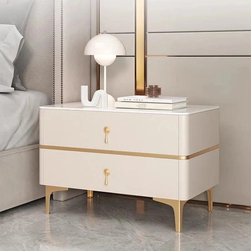 Minimalist White Night Table Bedroom Modern Storage Drawer Bedside Table Luxury Trendy Mesa De Cabeceira Para Quarto Furniture - Pacisia