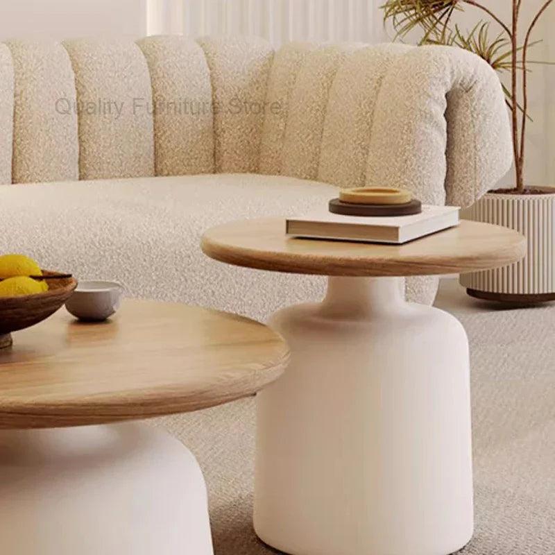 Entryway Luxury Coffee Tables Aesthetic Round Unique Bedroom Mobile Side Table Minimalist Simple Mesa De Centro Home Furniture - Pacisia