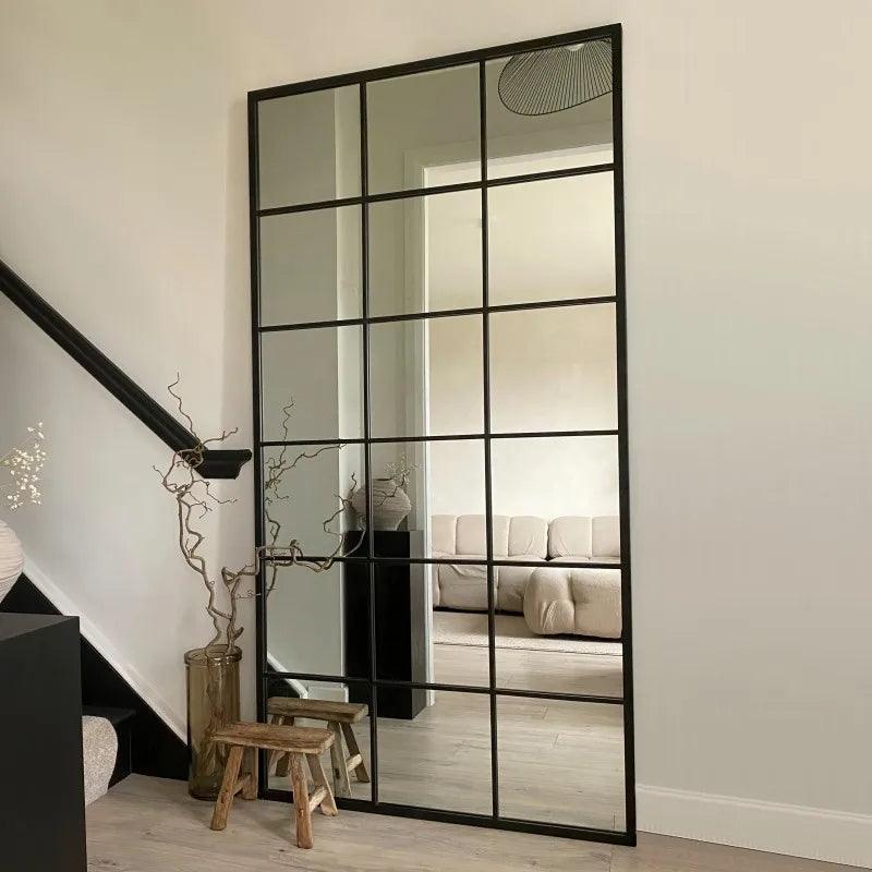 Designer Frame Wall Mirrors Floor Elegant Minimalist Make Up Full Length Wall Mirror Glass House Espejo Cuerpo Entero Decoration - Pacisia