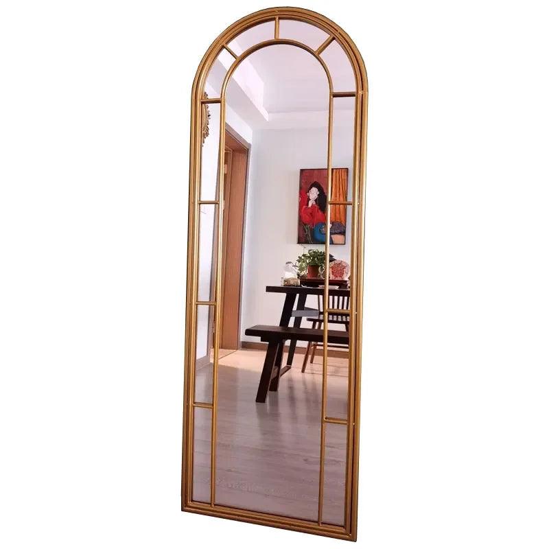 Farmhouse Wall Mirror Korean Aesthetic Arch Irregular Mirror Frame Full Body Espejo Cuerpo Entero Home Decoration Accessories - Pacisia