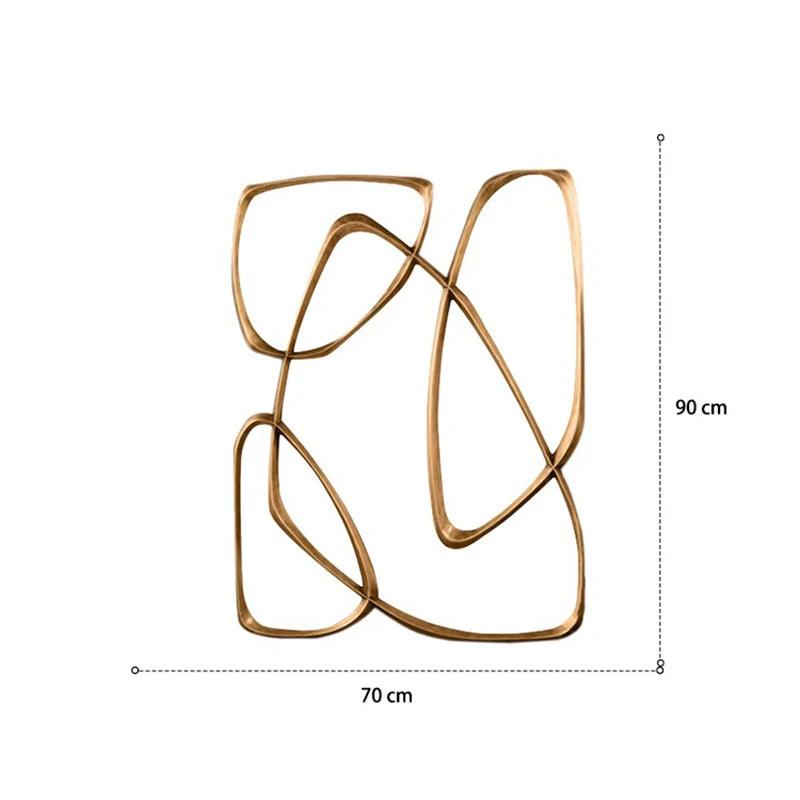 Luxury Wall Decorative Mirrors Wavy Nordic Irregular Gold Decorative Mirrors Large Glass Miroir Mural Room Decoration Aesthetic - Pacisia