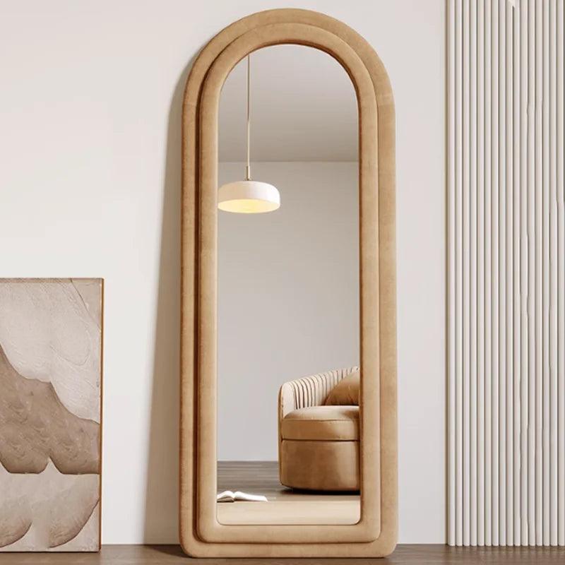Personalized Full Body Kawaii Mirror Korean Office Girl Floor Living Room Mirror Wall Standing Cute Decoration Maison Home Decor - Pacisia