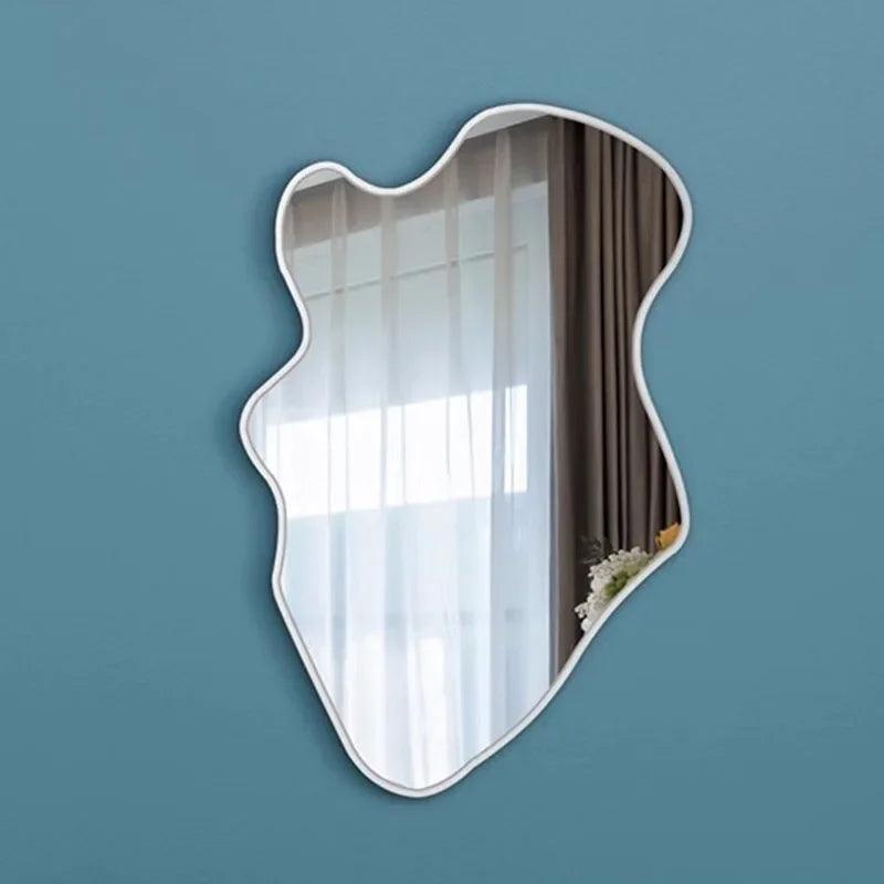 Korean Wavy Mirrors Compact Aesthetic Funky Irregular Mirrors Black Quality Art Decoracion Para El Hogar Bedroom Decoration - Pacisia