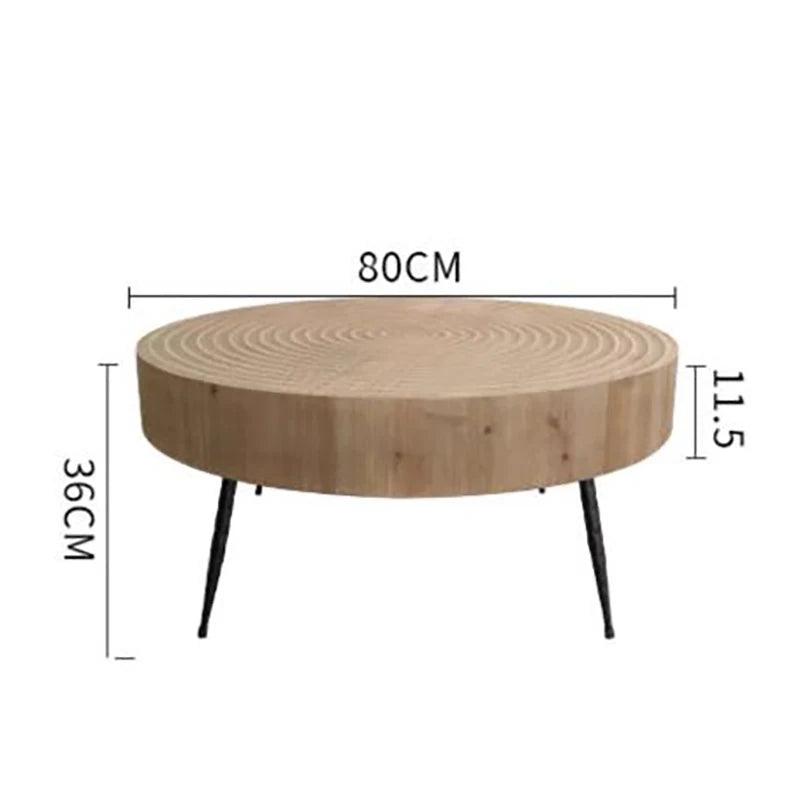 Vintage Premium Coffee Tables Aesthetic Design Space Saving Simple Side Table Round Unique Table Basse De Salon Furniture - Pacisia