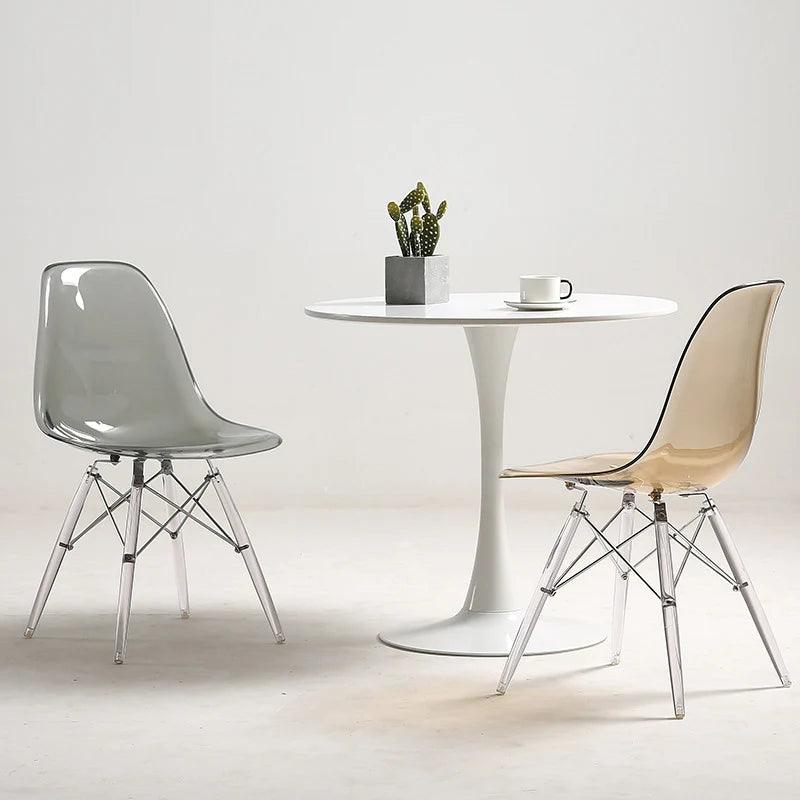 Joylove PC Chair Fashion Simple Transparent Plastic Chair Dining Chair Simple Creative Personality Dining Chair Coffee Chair - Pacisia