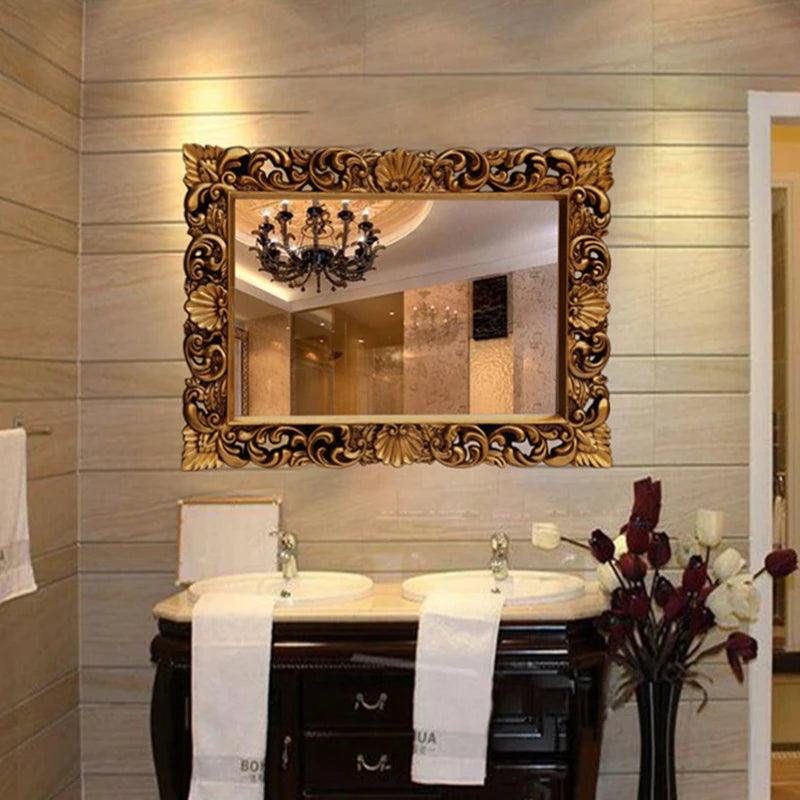 Decorative Mirror Wall Hanging Squares Glass Large Cosmetic Bathroom Decorative Mirror Makeup Miroir Mural Home Decoration - Pacisia