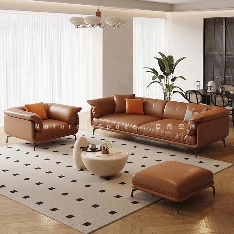 European Living Room Sofas Genuine Leather Lounge Luxury Sofa Apartment Interior Kanapy I Sofy Do Salony Modern Furniture - Pacisia