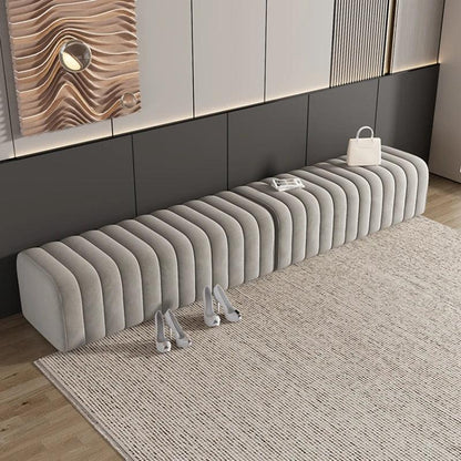 Modern shoe bench entrance Low stool hotel rests feet Sofa chair bedroom velvet bed end soft sofa bench design ottoman furniture - Pacisia