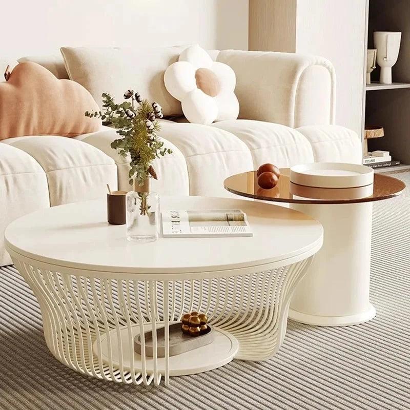 Luxury Round Coffee Tables Modern Living Room Home Unique Coffee Tables Nordic Minimalist Kaffee Tische Garden Furniture Sets - Pacisia