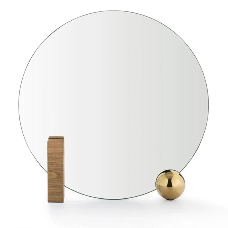 Bathroom Makeup Mirror Cute Coffee Table Round Bedroom Large Mirror Salon Ozdoby Do Pokoju Nordic Home Decoration Accessories - Pacisia